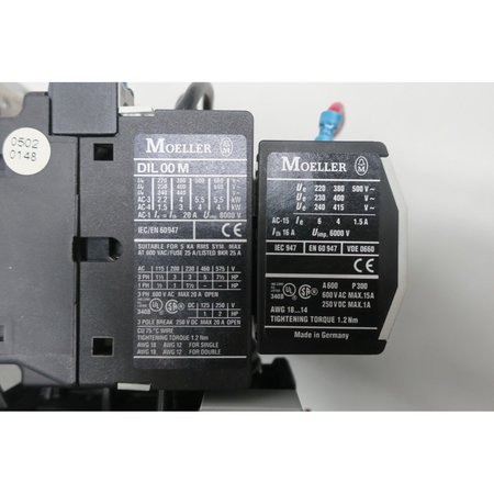 Moeller 120VAc 5Hp Reversing Starter DIUL00M/22/Z00-2.4/OPEN